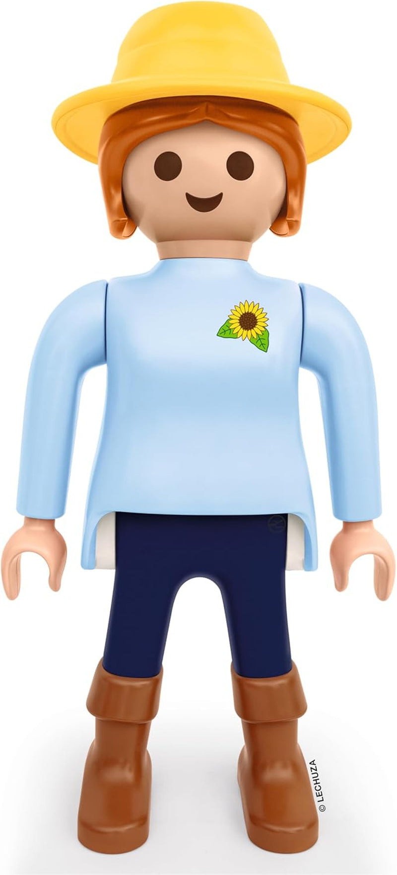LECHUZA Jardinera 2021 - Girasol (62,5 cm), Verde/Azul Claro