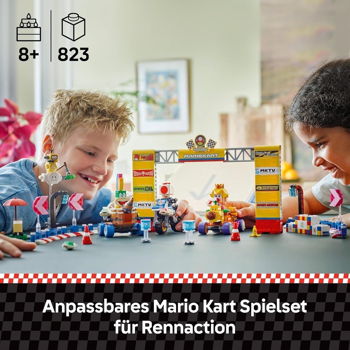 LEGO Super Mario: Mario Kart - Set Baby Peach y Grand Prix, figuras de Nintendo - Toad, Lakitu, Baby Peach y Lemmy, regalo para niños, niñas y jugadores mayores de 8 años, juguete de aventuras 72036 Juegos de construcción Beuche den LEGO-Store