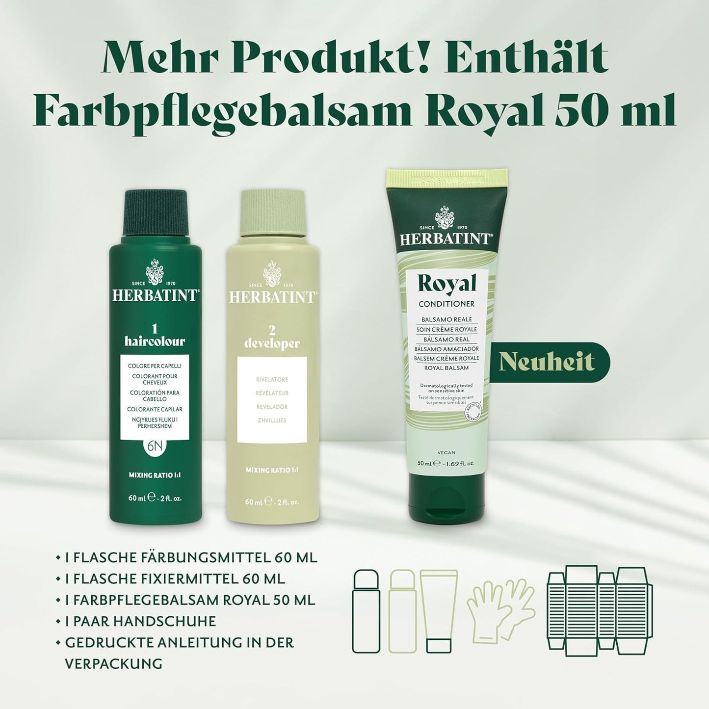 Tinte permanente en gel 6N rubio oscuro - 170 ml I Sin amonia, 100% cobertura de las canas I Testado en pieles sensibles, con 8 extractos de plantas Tinte Naty Shop