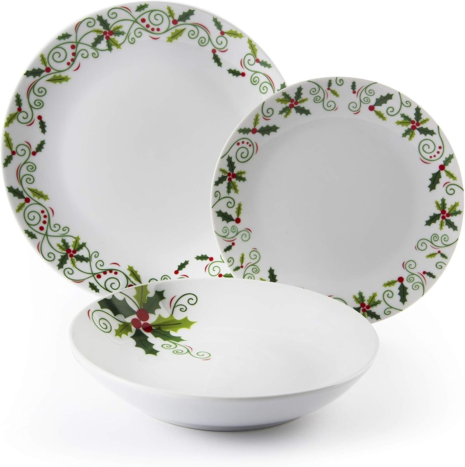 Excelsa SERV.TAV.18 PZ NAVIDAD ACEBO Weiß