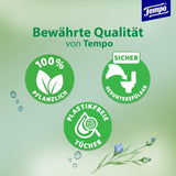 Toallitas Higiénicas Tempo "Gentle & Caring" - Megapack - 16 paquetes de 42 toallitas - Duo Packs - con manzanilla natural - papel higiénico, dermatológicamente testado y neutro al Ph de la piel