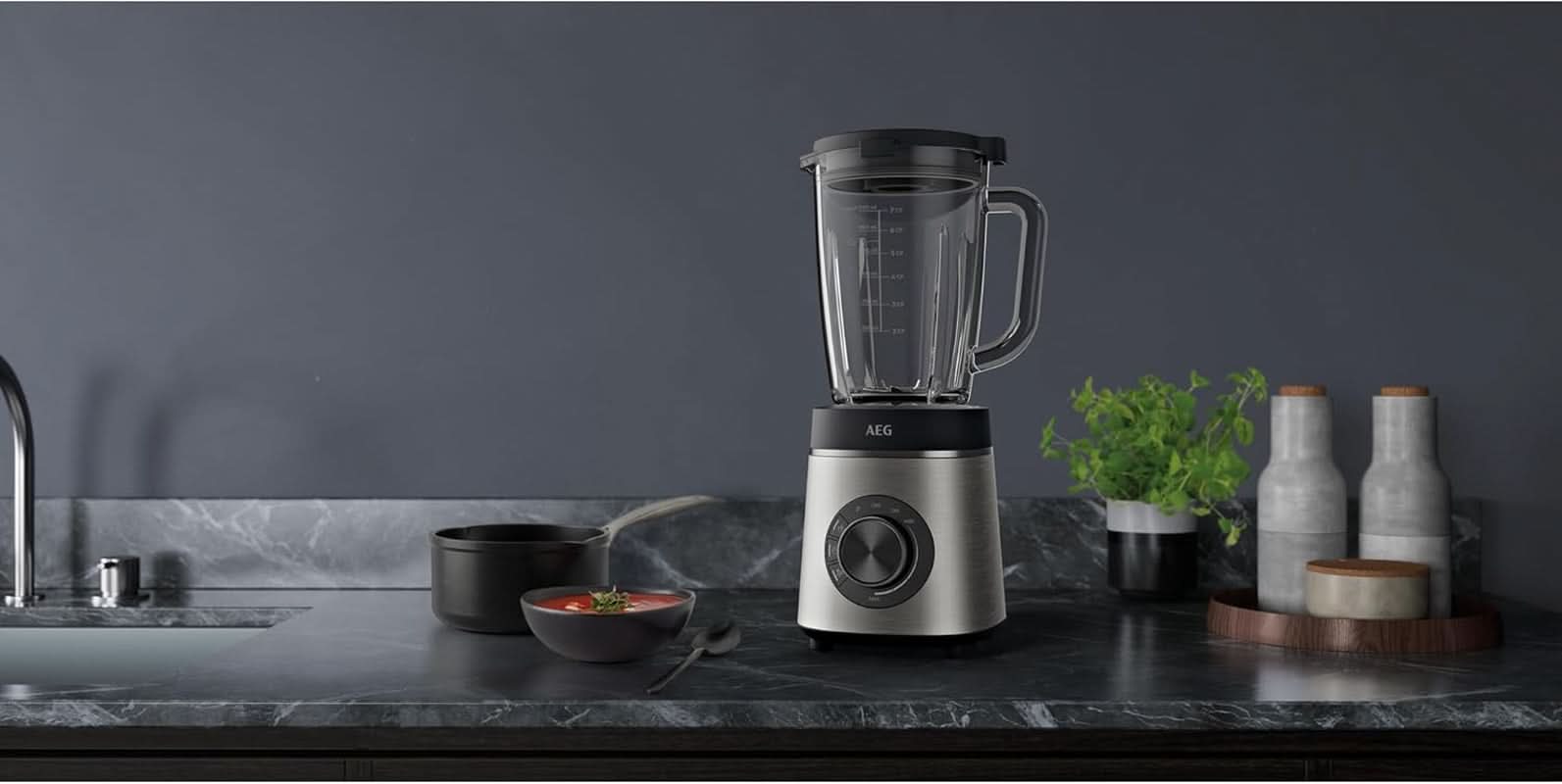 AEG TB6-1-6S BATIDORA DE PIE/Control de velocidad 3 Programas Función Smoothie ICE Cocina Naty Shop