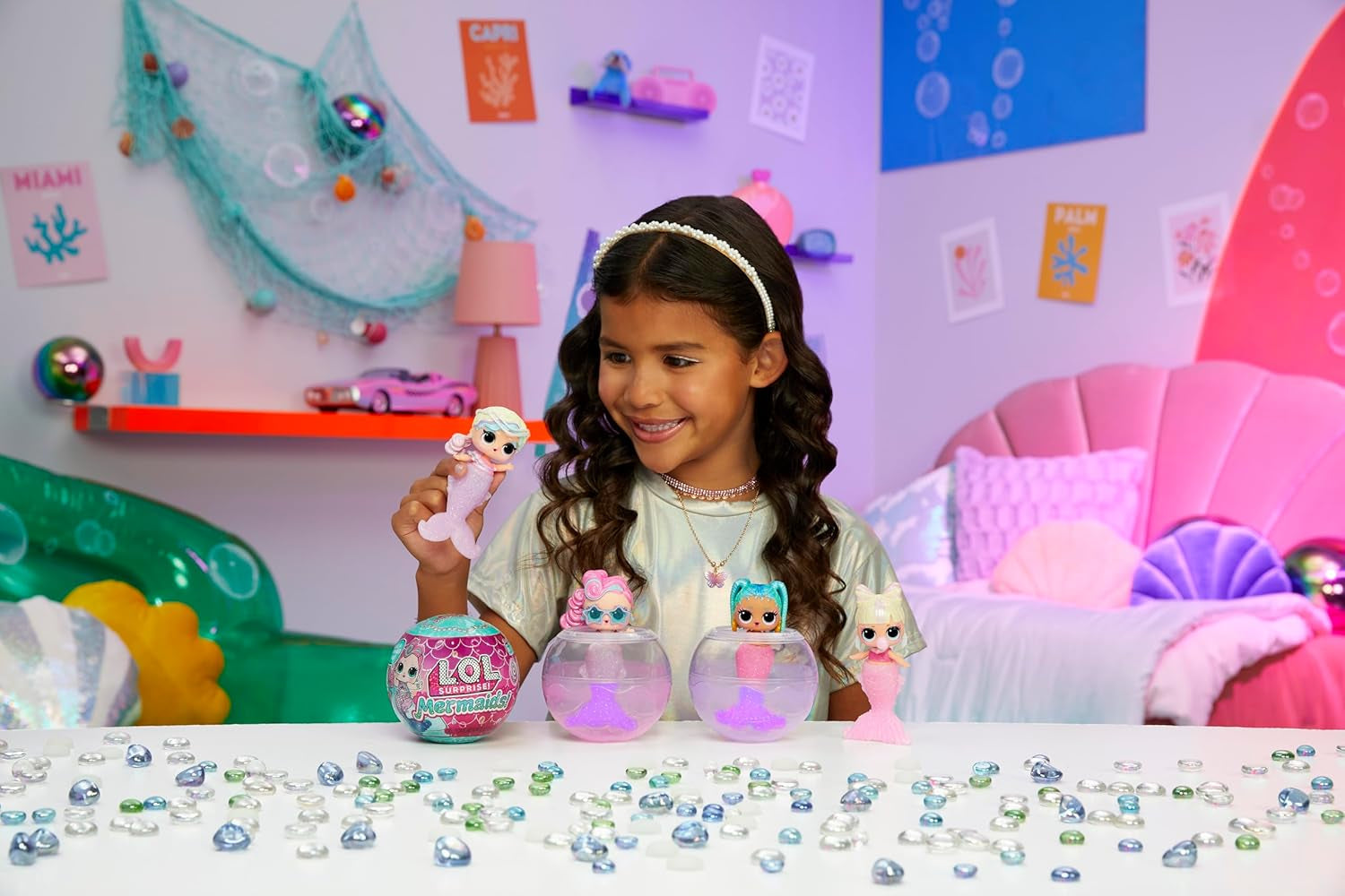 Jajaja ¡Sorpresa! Mermaids Tots - Mini muñecas de moda con colas que cambian de color - Adecuadas para coleccionistas, niñas y niños a partir de 4 años