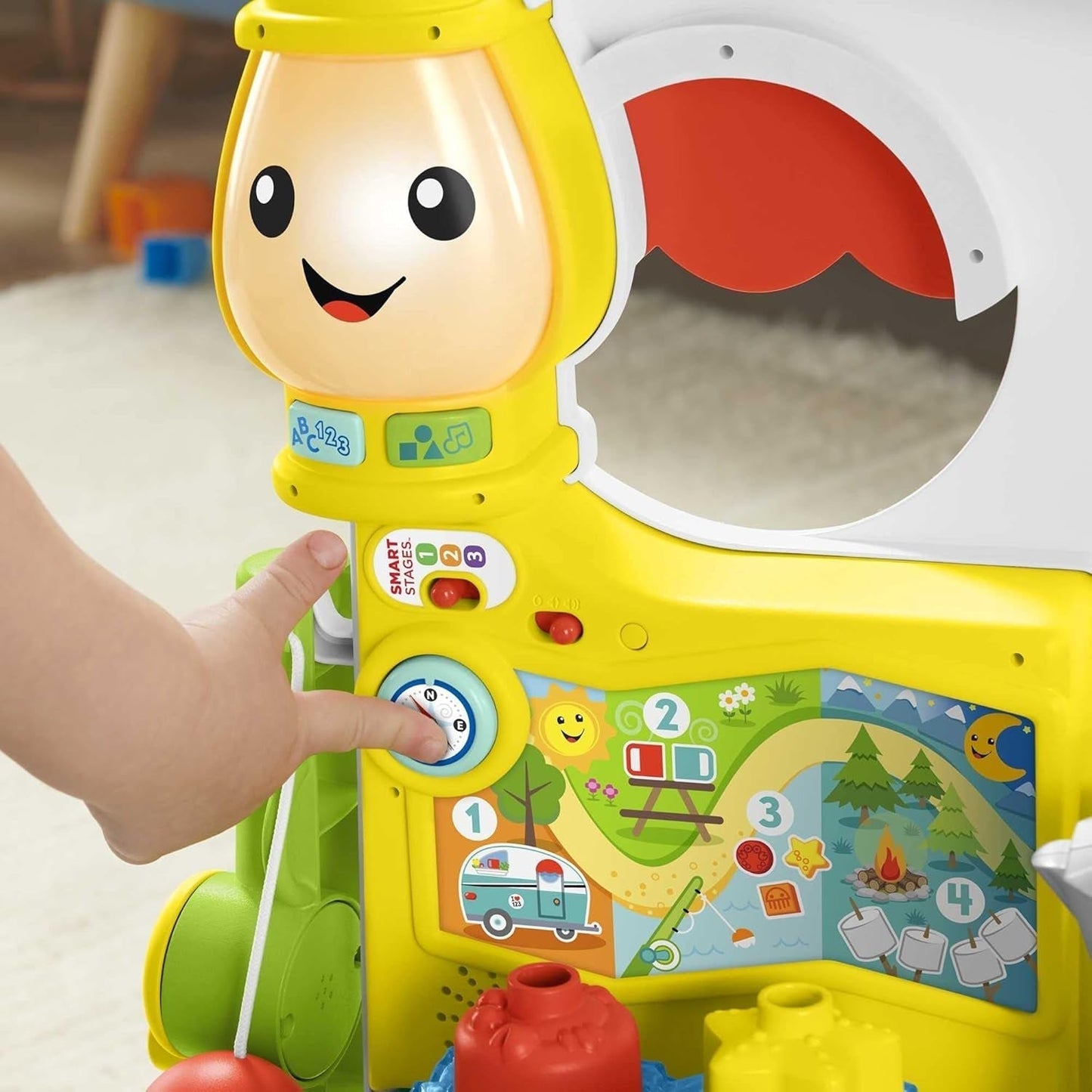 Fisher-Price - Camper Ríe y Aprende 3 en 1 Centro de Actividades Musicales y Juguete para Empujar Bebé Juguete para Bebé 9-36 Meses HCK51 Juguetes para Bebé Naty Shop