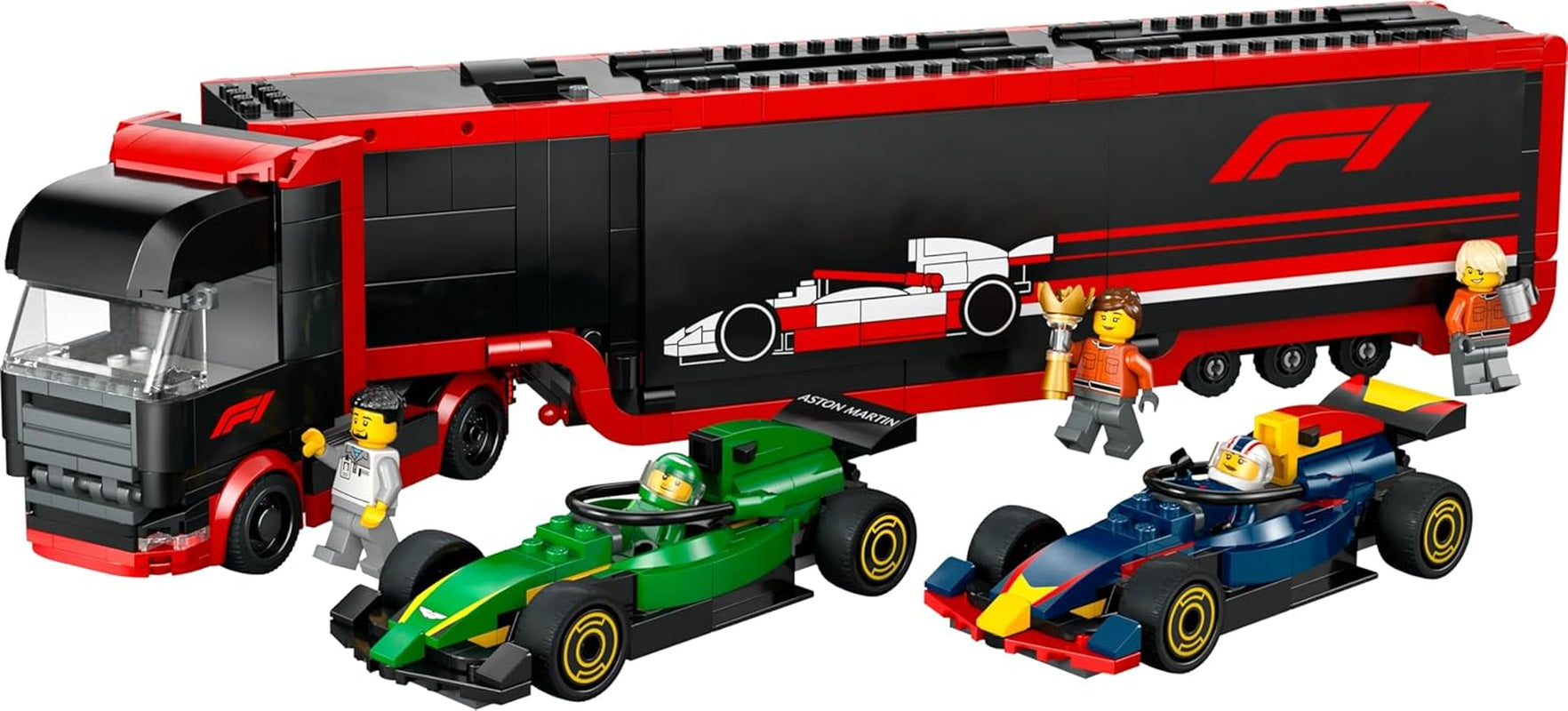 LEGO City F1 Transporter with RB20 & AMR24 F1 Racing Cars - Toy Car Transporter for Red Bull & Aston Martin Formula 1 Teams - Incl. 5 minifiguras: regalo para niños y niñas a partir de 8 años 60445 Juegos de construcción Besuche den LEGO-Store