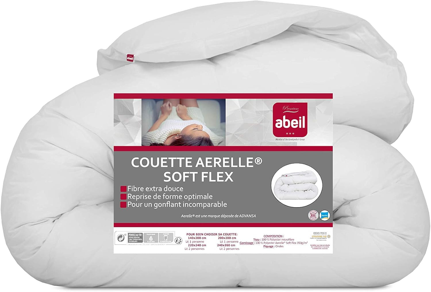 Edredón Soft Flex, poliéster, blanco, 240 X 260 cm Naty Shop Edredones y colchas 240 X 260 Cm