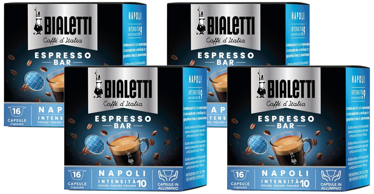 96080093/M Kaffee-Kapseln Napoli, Aluminio, 16 unidades (paquete con 4)