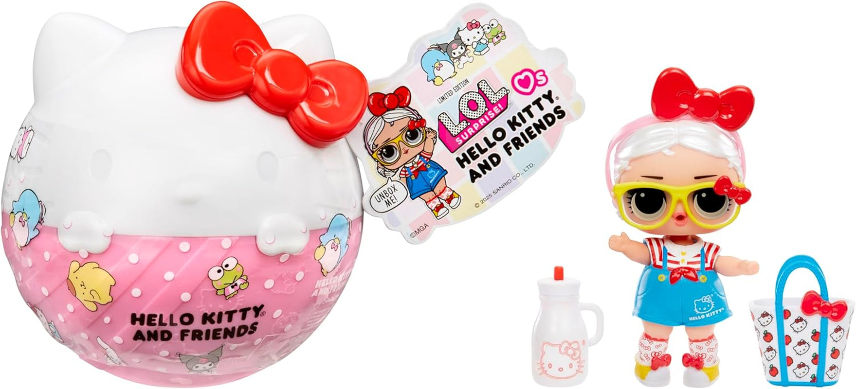 JAJAJA. ¡Sorpresa! Loves Hello Kitty and Friends - 1 muñeca con 7 sorpresas, selección aleatoria, 8 niños para coleccionar, regalo para niños mayores de 4 años, Pink Dolls Naty Shop Título predeterminado