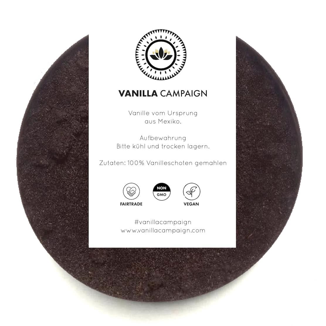 Vainilla en polvo premium de auténticas vainas de vainilla, natural, sin azúcar, sin aditivos, de comercio justo, vegana (40 g sin caja) de Vanilla Campaign® Flavors Naty Shop