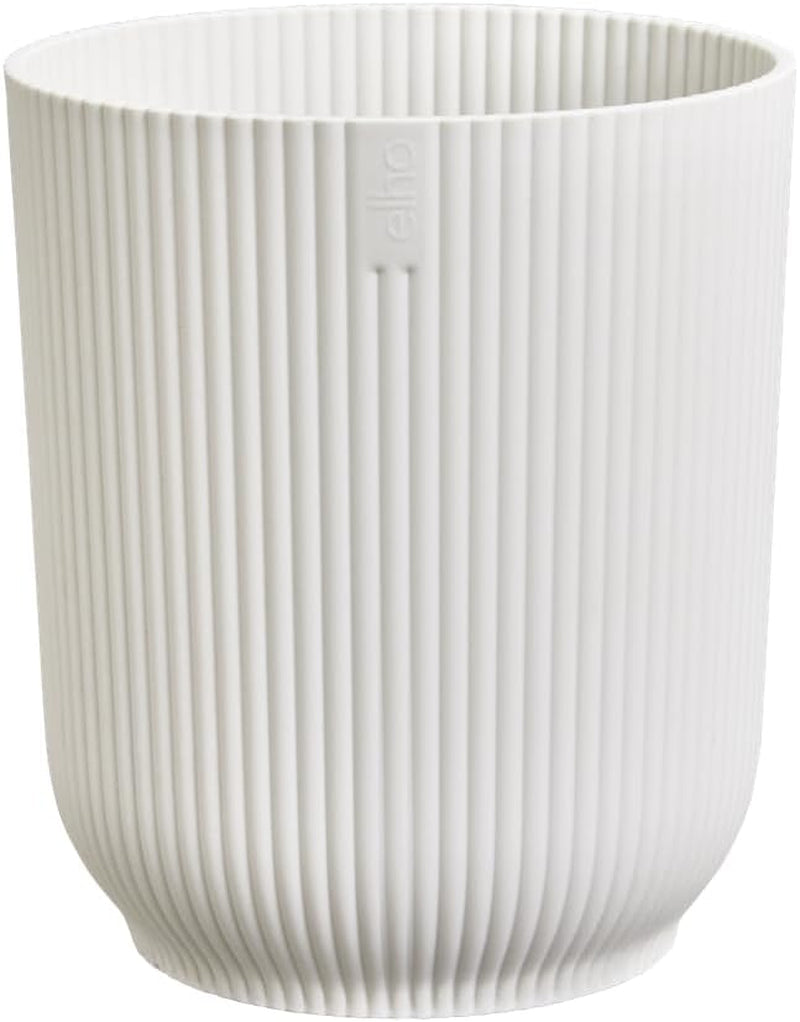 elho Vibes Fold Orchid High 12.5cm - Macetas para orquídeas de interior - Macetas para flores de interior - 100% plástico reciclado - Blanco/Blanco sedoso