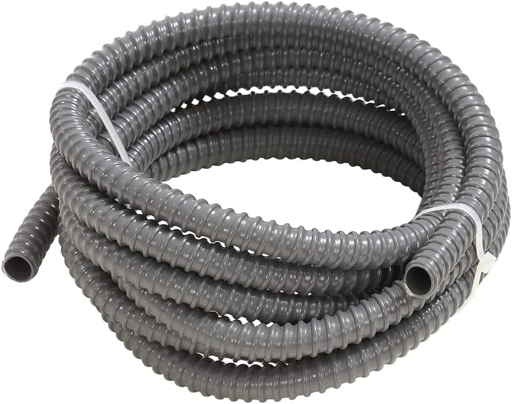 Manguera en espiral Dehner para pozos o estanques, Ø 18,5 mm, longitud aprox. 4 m, plástico, gris