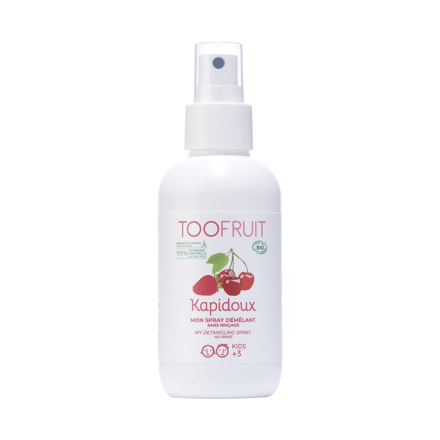 Toofruit Kapidoux Light Strawberry Detangling Spray 125ml Productos para desenredar el cabello Naty Shop Título predeterminado