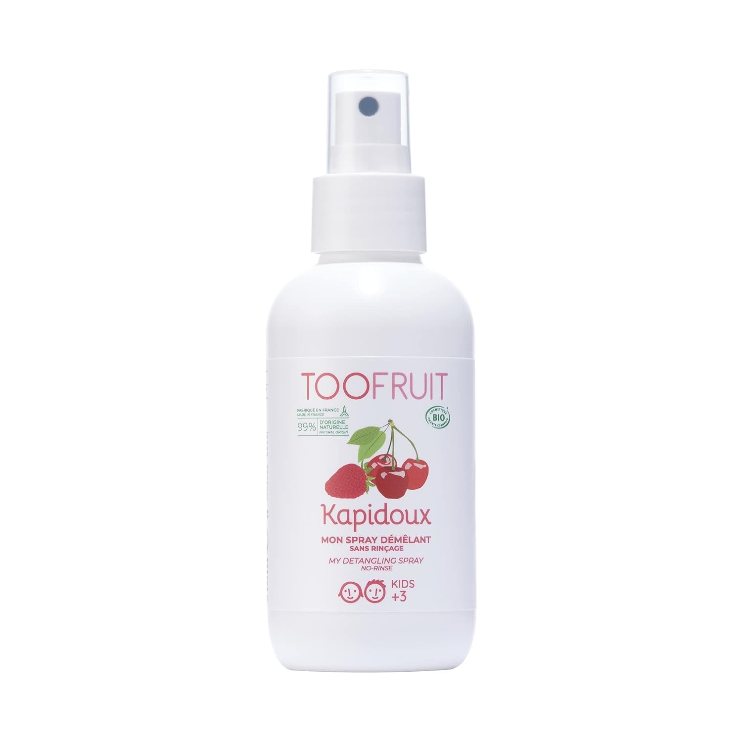 Toofruit Kapidoux Light Strawberry Detangling Spray 125ml Productos para desenredar el cabello Naty Shop Título predeterminado