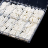 500 Uds uñas artificiales postizas naturales puntas de uñas de ataúd de arte completo para mujeres y niñas