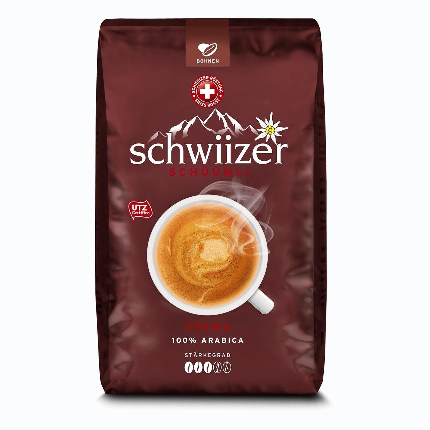 Granos de café Schwiizer Schüümli Crema, café tostado, granos de café, 3000 g