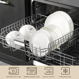 MALACASA Juego de vajilla para 4 personas Bone China Juego de vajilla de 16 piezas Redondo blanco con borde dorado Juego combinado de 4 platos llanos 4 platos de postre 4 platos Suma y 4 tazones de cereales Serie NORI