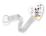 Cadena y clip para chupete NUK | para anillos de chupete | Robusto y resistente a la rotura | DisneyMickey Mouse