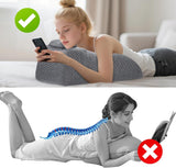 Almohada de lectura: almohada para la espalda, reposacabezas ajustable, almohada de lectura de espuma viscoelástica para cama, almohada ergonómica para la espalda, el cuello y las piernas, almohada de apoyo lumbar