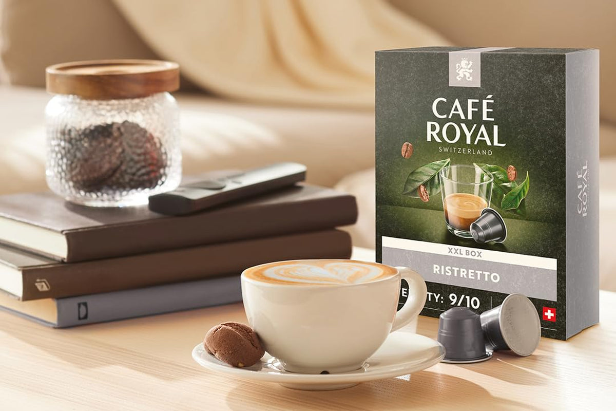 Café Royal Ristretto 36 Capseln para cafetera Nespresso - Intensidad 9/10 - Cafeteras certificadas UTZ en aluminio (paquete con 3)