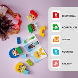 LEGO DUPLO Big Feelings, juego de construcción apilable con 23 ladrillos de colores y 4 figuras, juguete de motricidad para promover el desarrollo social y emocional de niños pequeños a partir de 18 meses 10415 Juegos de construcción Beuche den LEGO-Store