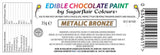 Colorante alimentario Sugarflair Chocolate Colorante alimentario para chocolate, bronce metálico - Manteca de cacao orgánica coloreada, colorante de chocolate para colorear chocolate, bombones - 35 g