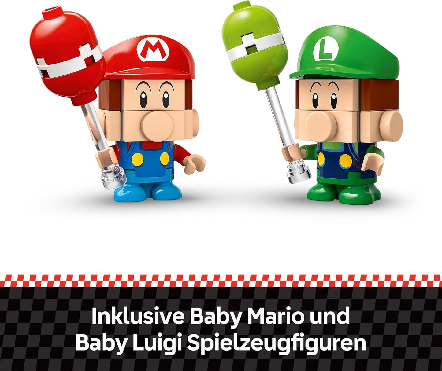 LEGO Mario Kart - Bebé Mario vs. Baby Luigi Figuras coleccionables de Nintendo 2 Speedmen para construir, juguete para regalo para niños, niñas y jugadores a partir de 8 años Juguete de aventuras 72034 Juegos de construcción Besuche den LEGO-Store