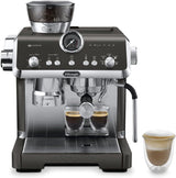 De'Longhi La Specialista Arte EC9155.MB Cafetera espresso con portafiltro y molinillo, 8 niveles de molido, 15 bares de presión, 3 niveles de temperatura, espumador de leche, 1550 W, depósito de 1,7 L, acero inoxidable/negro, incluye kit de barista