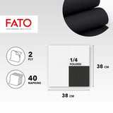 - Pañuelos de papel desechables Suavidad y suavidad Paquete de 40 pañuelos Tamaño 38X38 Plegado 4 2 capas Color negro Papel de celulosa 100% pura con certificación Fsc (paquete de 2)