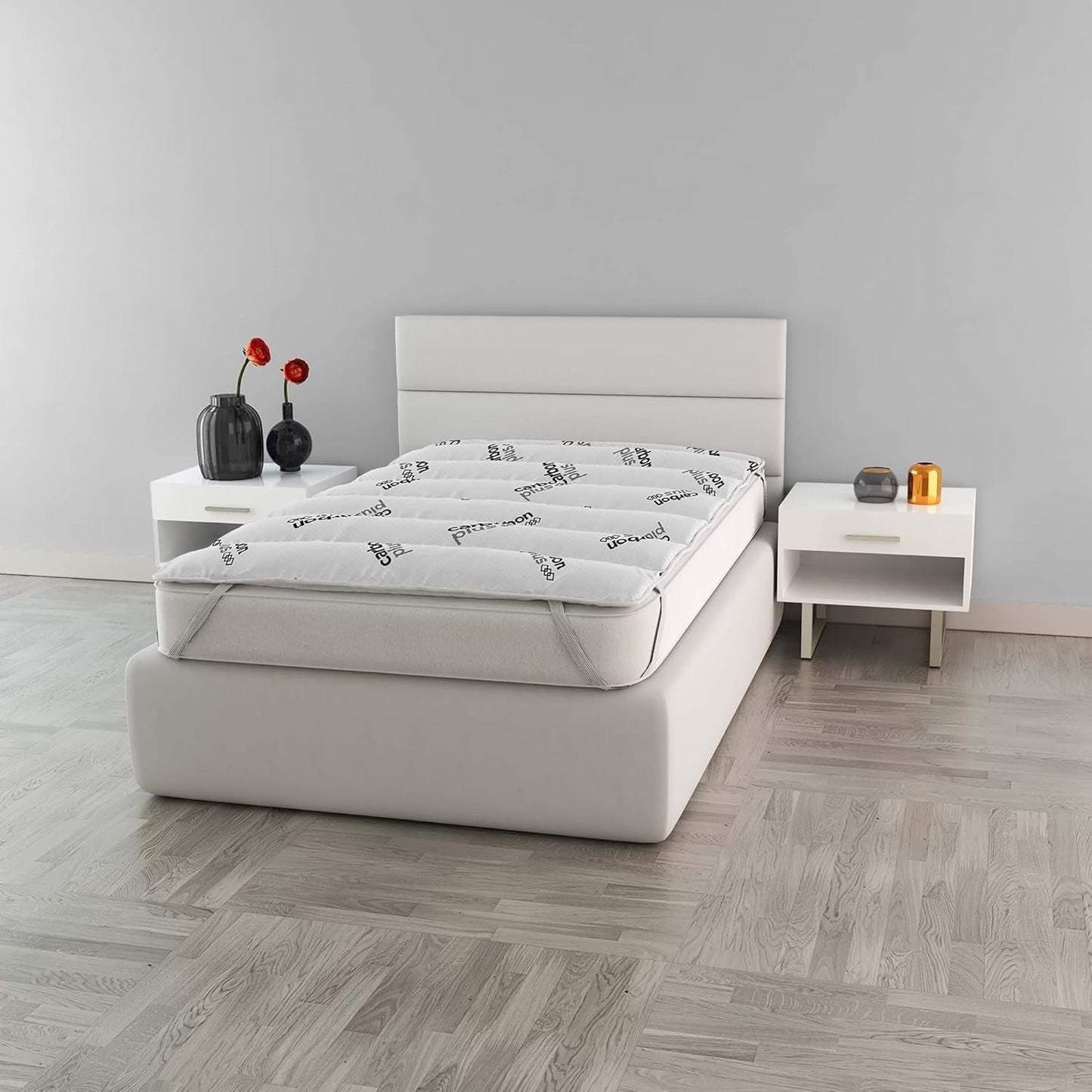 MB Home Italia, Topper, Termocontrol, Doble 160X195 Cm Edredones y edredones Naty Shop Doble pequeño 120X195 Cm Antracita