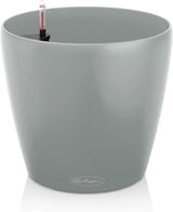 Macetero LECHUZA Classico Color ECO 35 Gris Claro con Sistema de Riego e Indicador de Nivel de Agua | Hecho de plástico 100% reciclado | Acabado mate | Ø 34,5 x 32,5 cm | 18930