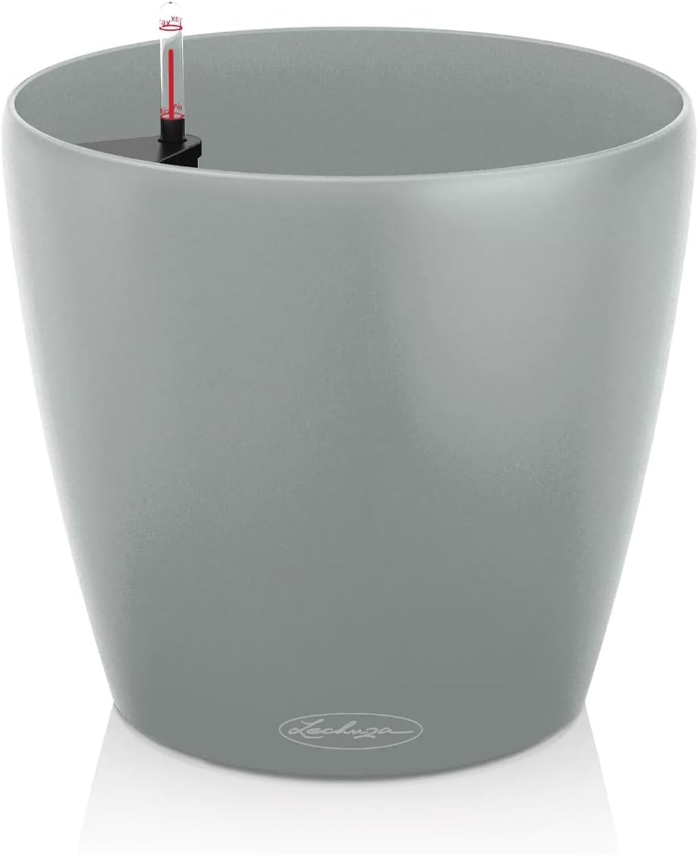 Macetero LECHUZA Classico Color ECO 35 Gris Claro con Sistema de Riego e Indicador de Nivel de Agua | Hecho de plástico 100% reciclado | Acabado mate | Ø 34,5 x 32,5 cm | 18930