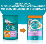 PURINA ONE Comida húmeda para gatos Sensitive, trozos tiernos en salsa de pollo, paquete de 26 (26 x 85 g)