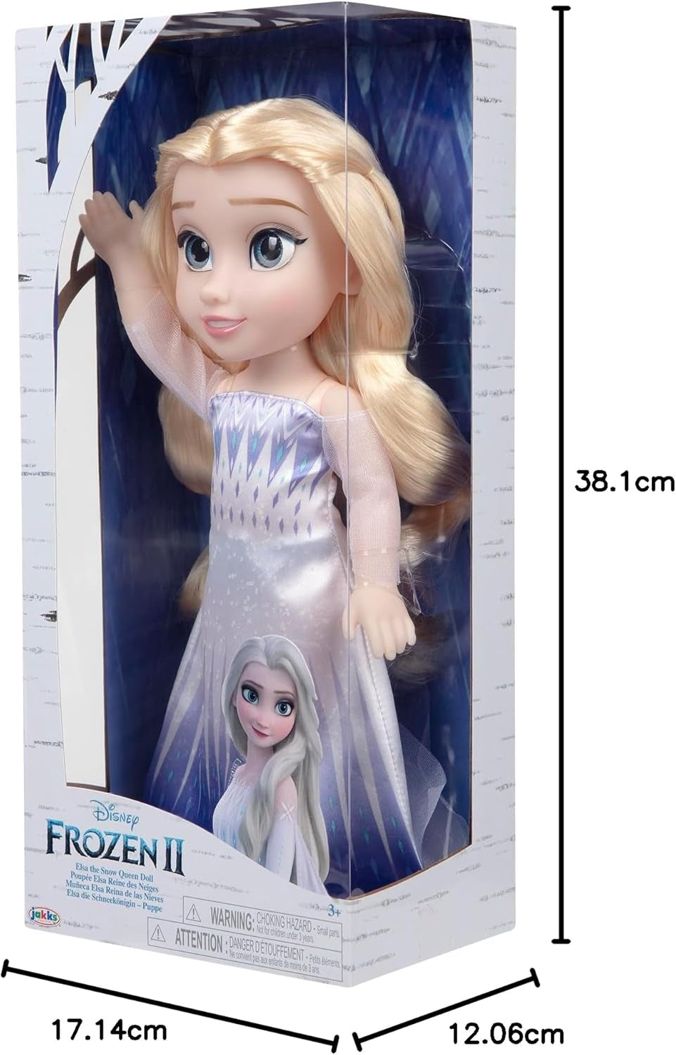 Muñeca Disney Frozen 2 ELSA La Reina de las Nieves - Muñeca movible de 35 cm de altura con un vestido icónico de moda y cabello largo y suelto para mayor diversión a la hora de jugar, para niñas a partir de 3 años, 214894 Naty Shop Dolls