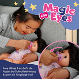 BABY Born Amy - Muñeca 36 cm - Muñeco bebé con 7 funciones para niños a partir de 1 año - Funciona sin pilas - Incluye accesorios y colchón
