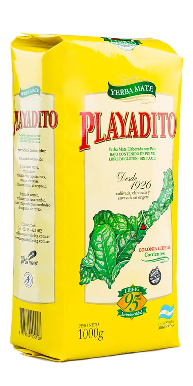 Té Yerba Mate 1 kg - paquete de 3 - antioxidante, energizante, contiene minerales y vitamina B - de Argentina