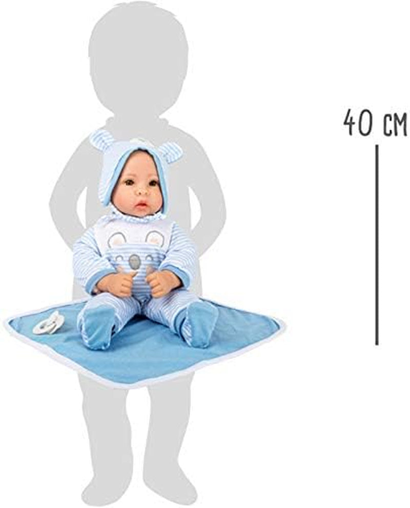 Muñeco Lukas de Small Foot, incluye ropa de quita y pon, chupete y manta suave, juego de rol, 11238