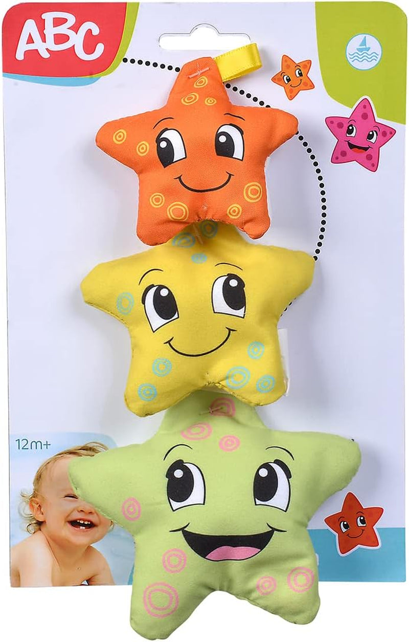 Simba 104010071 - Estrella de mar blanda ABC, juguete infantil, estrellas textiles rellenas de poliestireno, 3 piezas, a partir de 6 meses Juguetes Bebe Naty Shop