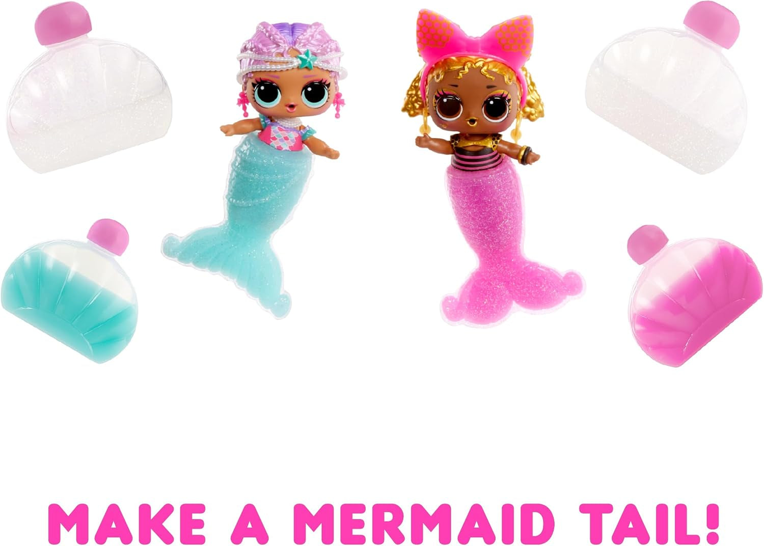 Jajaja ¡Sorpresa! Mermaids Tots - Mini muñecas de moda con colas que cambian de color - Adecuadas para coleccionistas, niñas y niños a partir de 4 años
