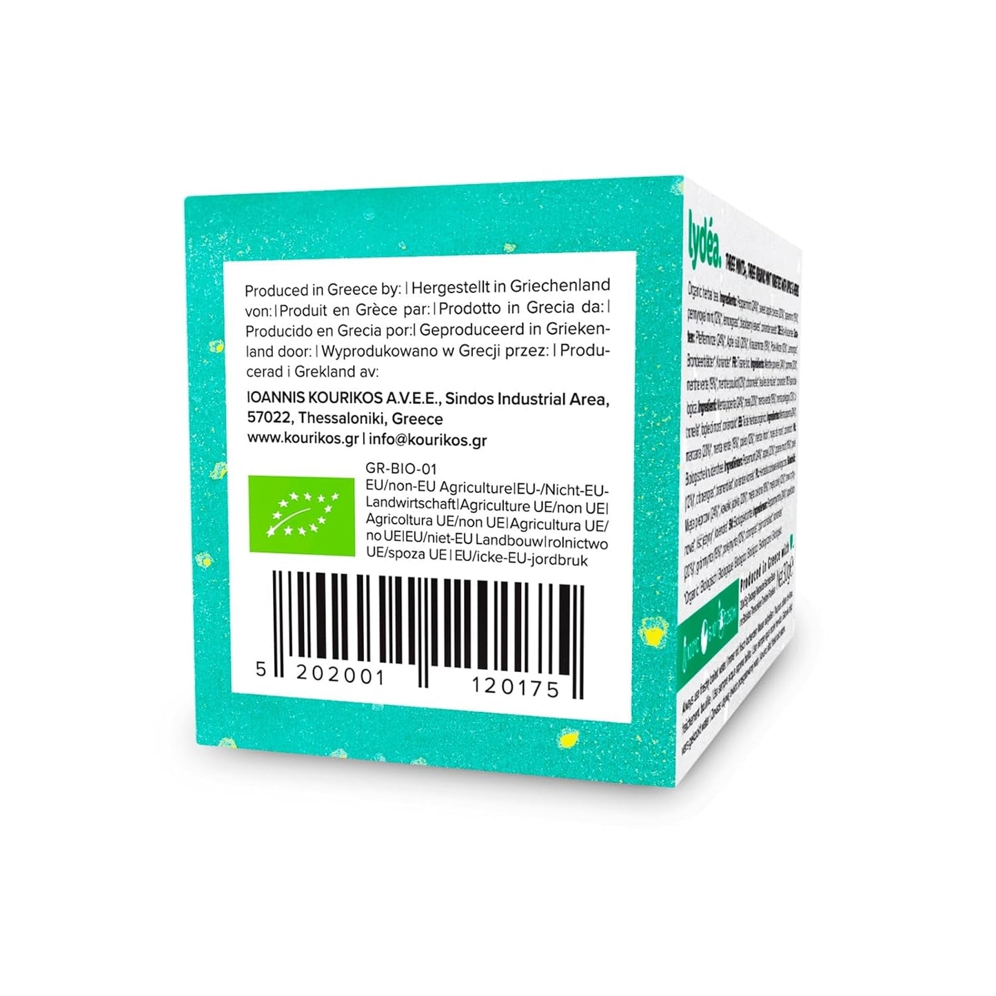 Lydea Three Mints+ Té de hierbas orgánico con tres surtidos de menta, manzana y hierbas, 60 pirámides, paquete de 3 [3 x 20 pirámides]