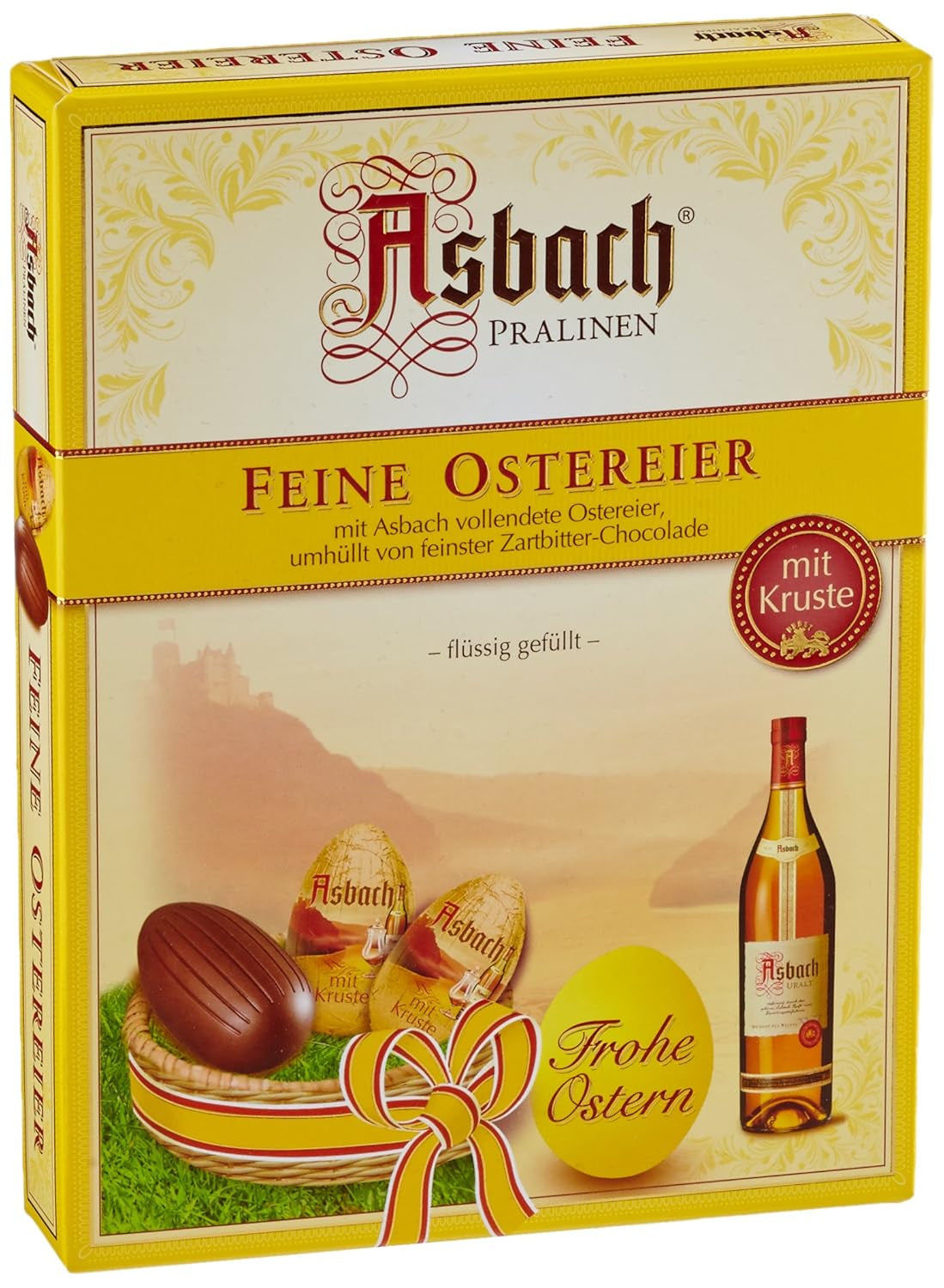 Huevos de chocolate Asbach con corteza, 150 g, paquete de 2 (2 x 150 g)