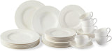 vivo - Villeroy & Boch Group - Vajilla Basic Blanco 30 piezas, apta para lavavajillas y microondas, Vajilla blanca, Juego de café, Cerámica, Platos, Tazas, Porcelana premium