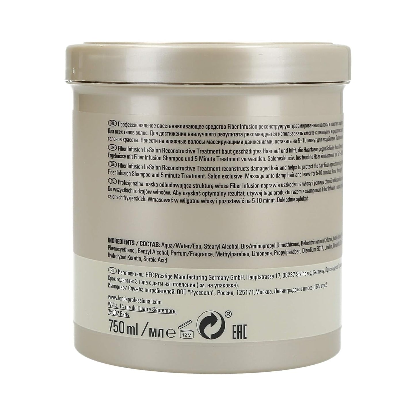 Mascarilla infusión de fibra, inodora, 750 ml Naty Shop mascarilla capilar