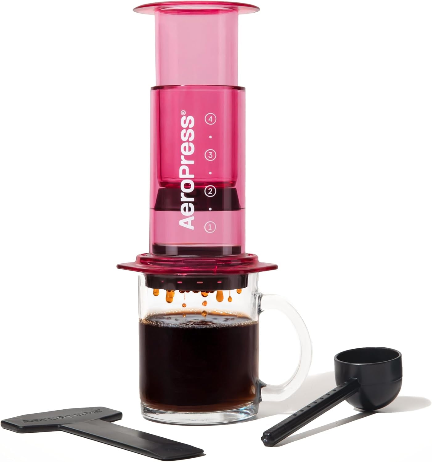 AeroPress Original Cafetera y Espresso, Cafetera Portátil Nivel Barista con Cámara, Émbolo y Filtros, Cafetera Rápida y Espresso