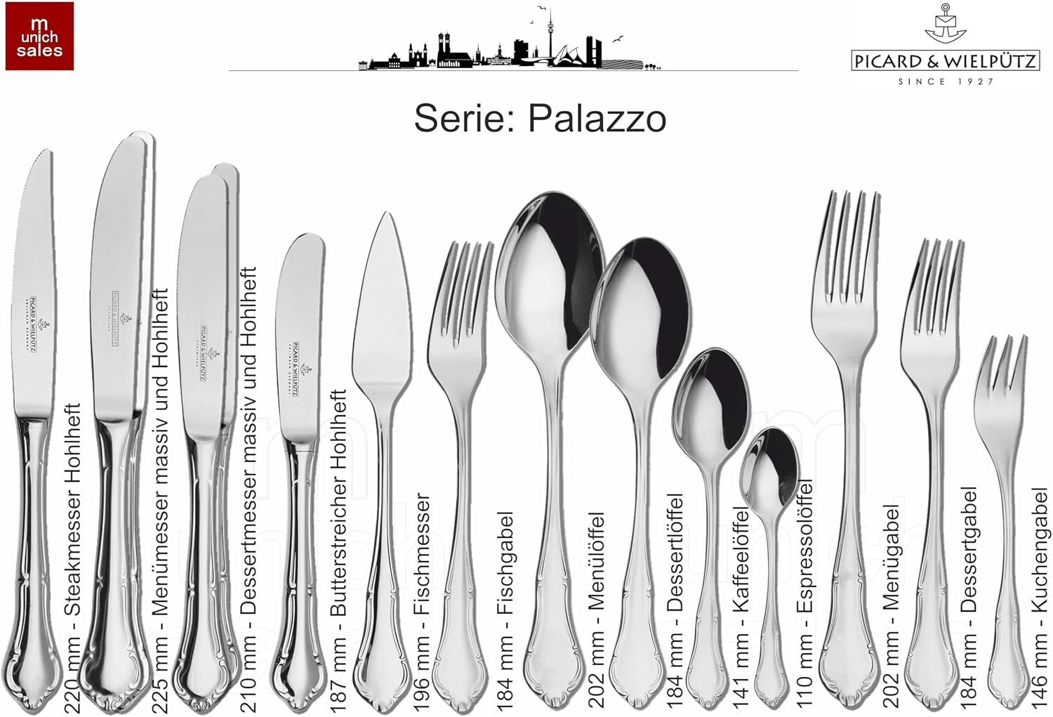 Juego de cubiertos Palazzo macizo 30 piezas Cocina Naty Shop