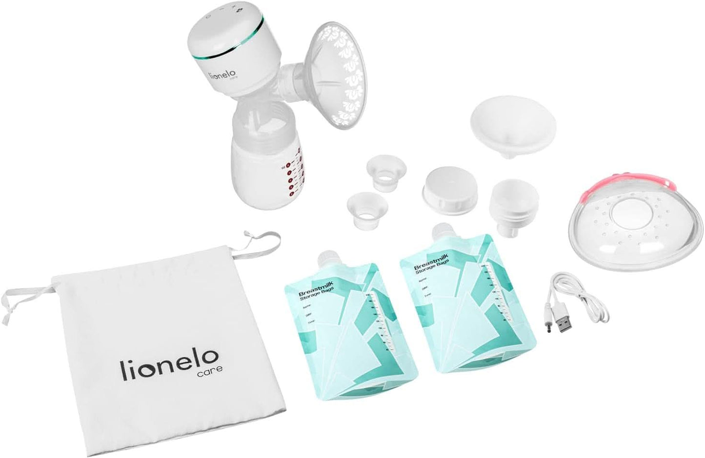 LIONELO Extractor de leche materna eléctrico LIONELO Fidi plus 180 ml, extractor portátil de bajo consumo, 9 niveles de masaje, tiempo de funcionamiento 150 min Accesorios Alimentación y Lactancia Tienda Bebe Naty
