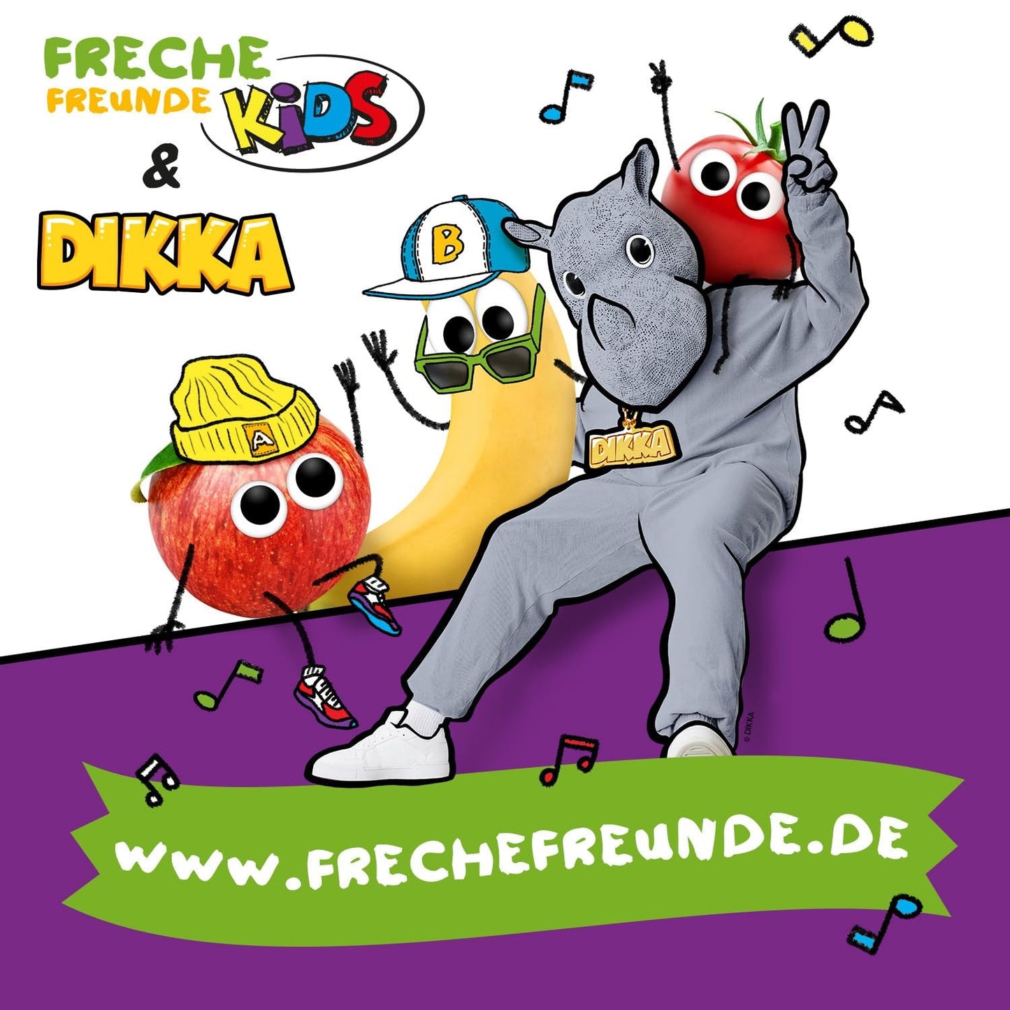 FRECHE FREUNDE KIDS, Bobs & DIKKAs Muesli crujiente de plátano y cacao, Muesli crujiente de chocolate para niños, bajo en azúcar, sin aditivos, 100% vegano, 6 piezas (6 x 280 g)