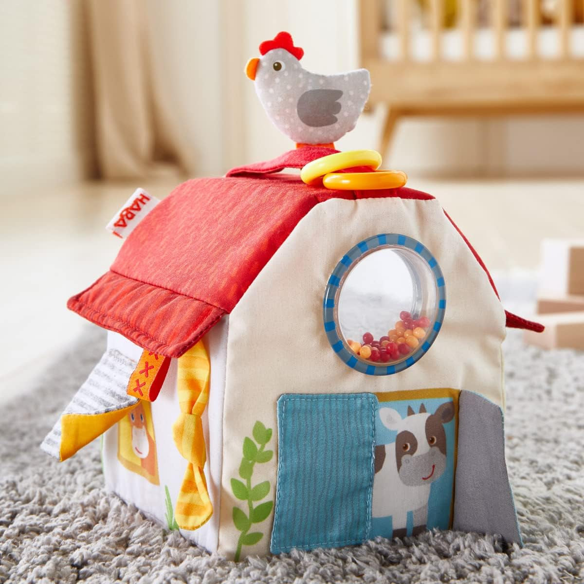 HABA 306383 - Granja de cubos de juego, juguete multifuncional a partir de 6 meses Juguetes para bebés Naty Shop