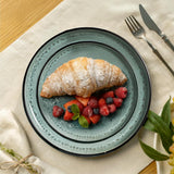 Twinzee Juego de vajilla de gres de 24 piezas para 6 personas - Juego de cuencos y platos - Gres apto para microondas - Colección Riviera