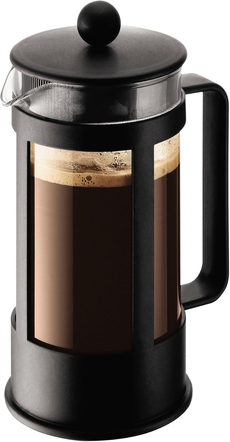 Cafetera Bodum Kenya - 350ml / 3 Tazas - Prensa Francesa Manual Vidrio de Borosilicato y Acero Inoxidable - Apta para Lavavajillas - Fabricada en Portugal