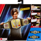 Mattel Mattel Cinturón de campeonato de la WWE, disfraz y juego de rol del campeonato universal de la WWE indiscutible, aprox. Cinturón De Piel Sintética De 100 Cm De Largo Con Ajuste Exclusivo, HYJ35 Figuras De Acción Naty Shop